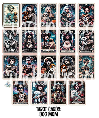 Tarot Cards: Dog Mom Dual Cavity Cardstock Silicone Mold, Aroma Bead Molds, Premium Cardstock Images