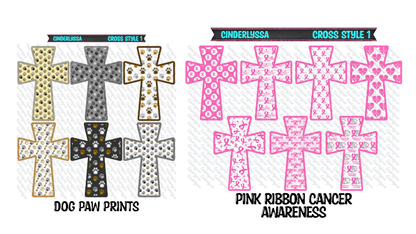 Cross Style 1: Christmas, Fall, Western, Burlap, Stained Glass Flowers Cardstock Silicone Mold, Aroma Bead Molds