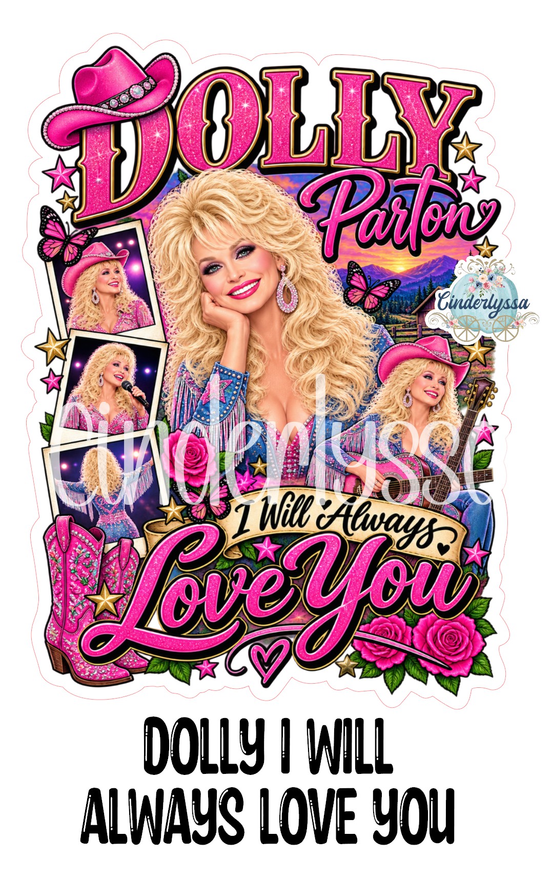 Dolly I Will Always Love You Cardstock Silicone Mold, Aroma Bead Molds, Premium Cardstock Images