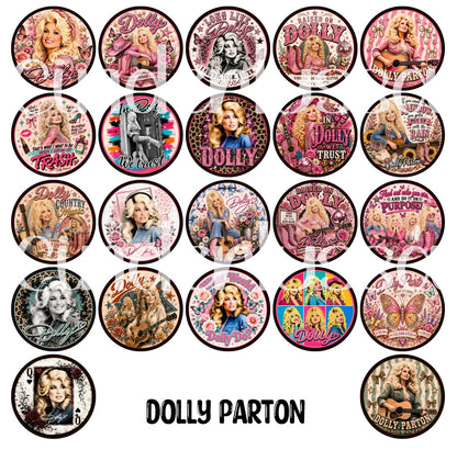 3.75 inch Round Dolly Parton for Cardstock Silicone Mold, for Aroma Bead Molds, Premium Cardstock Images