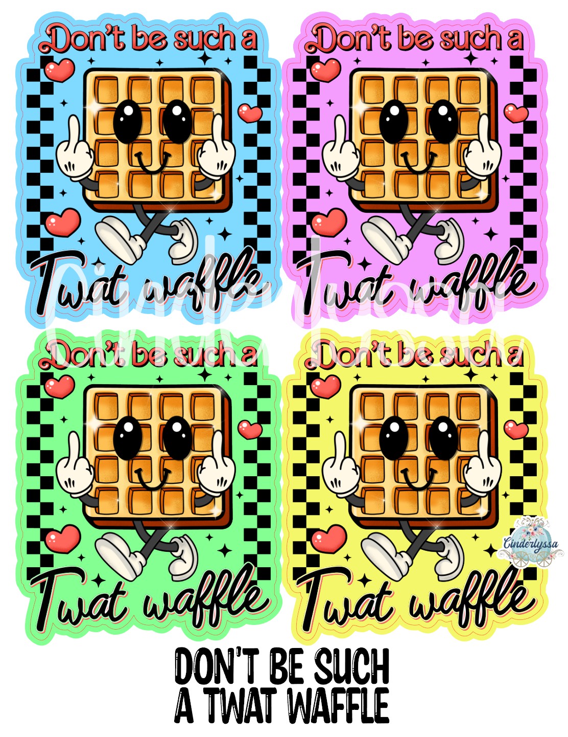 Don't Be Such A Twat Waffle Cardstock Silicone Mold, Aroma Bead Molds, Premium Cardstock Images