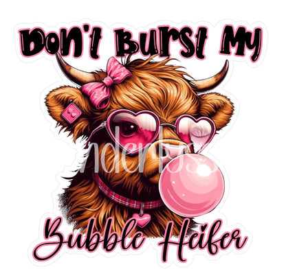 Don't Burst My Bubble Heifer Cardstock Silicone Mold, Aroma Bead Molds, Premium Cardstock Images