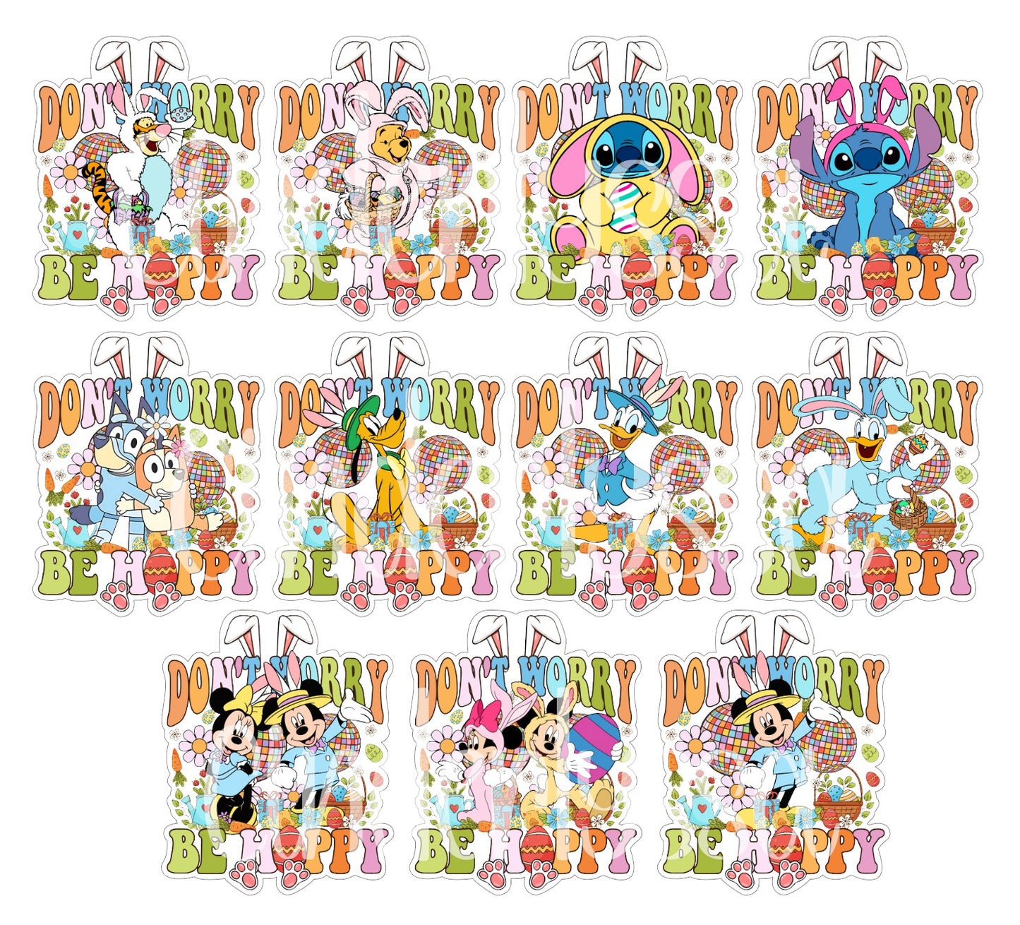 Don't Worry Be Hoppy Easter Entertainment Cardstock Silicone Mold, Aroma Bead Molds, Premium Cardstock Images