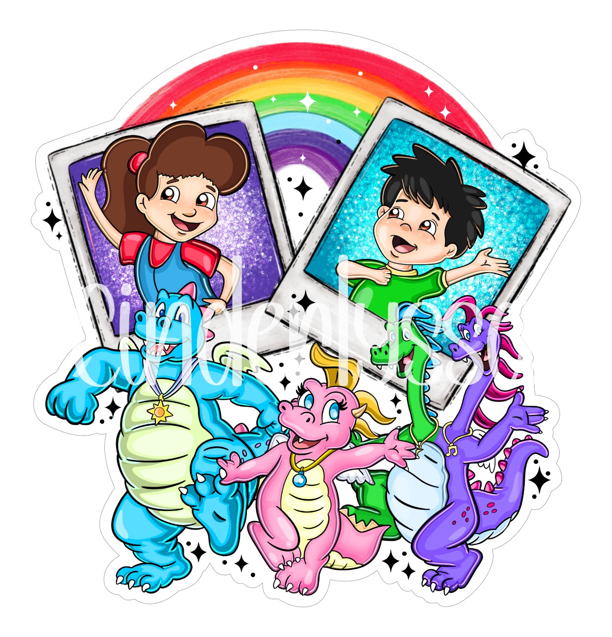 Dragon Tales Collage Cardstock Silicone Mold, Aroma Bead Molds, Premium Cardstock Images