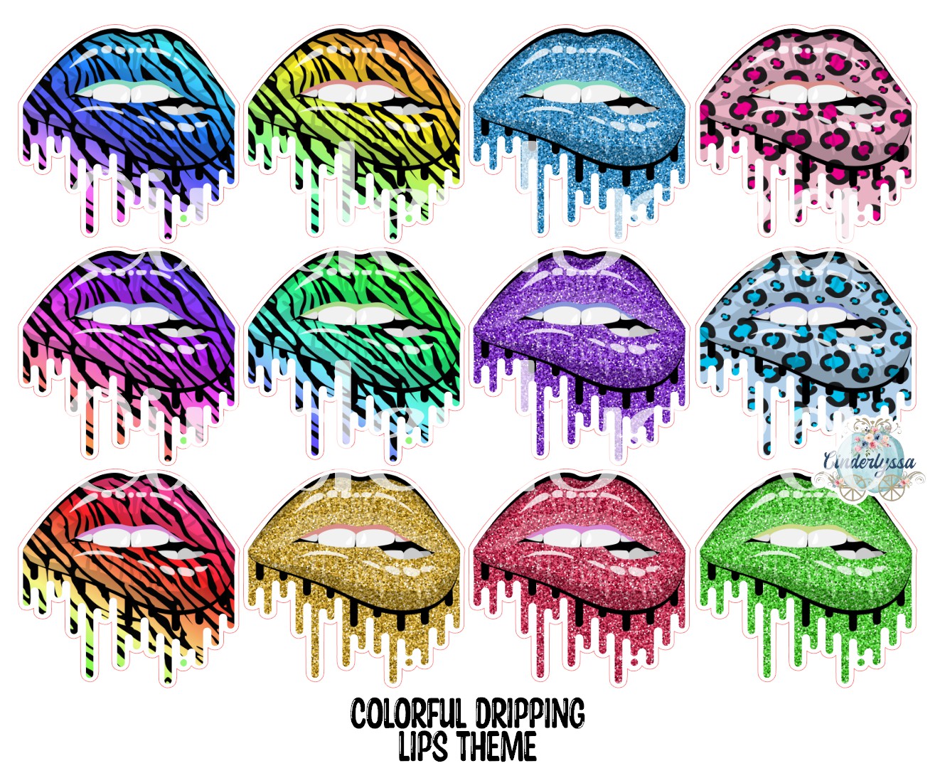 Dripping Lips Cardstock Silicone Mold, Aroma Bead Molds, Premium Cardstock Images