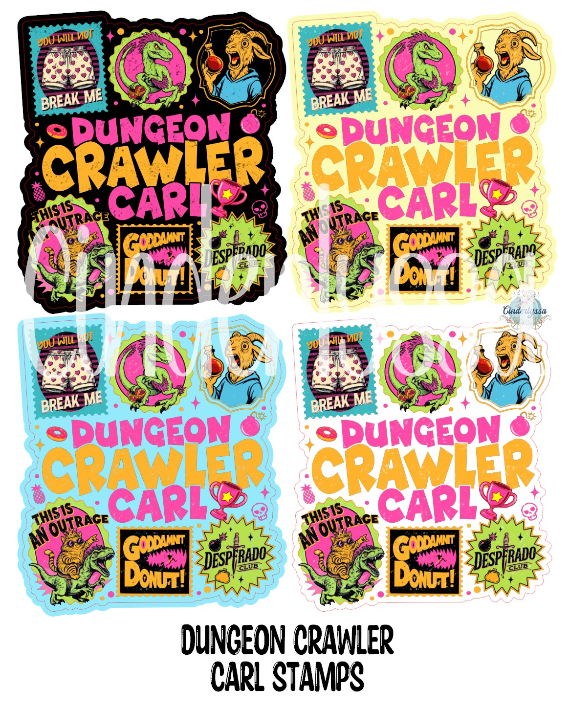 Dungeon Crawler Carl Stamps Cardstock Silicone Mold, Aroma Bead Molds, Car Freshies, Premium Cardstock Images