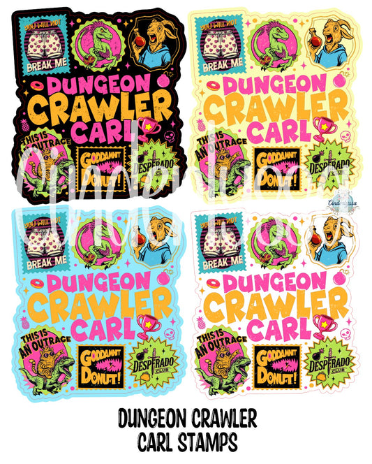 Dungeon Crawler Carl Stamps Cardstock Silicone Mold, Aroma Bead Molds, Car Freshies, Premium Cardstock Images