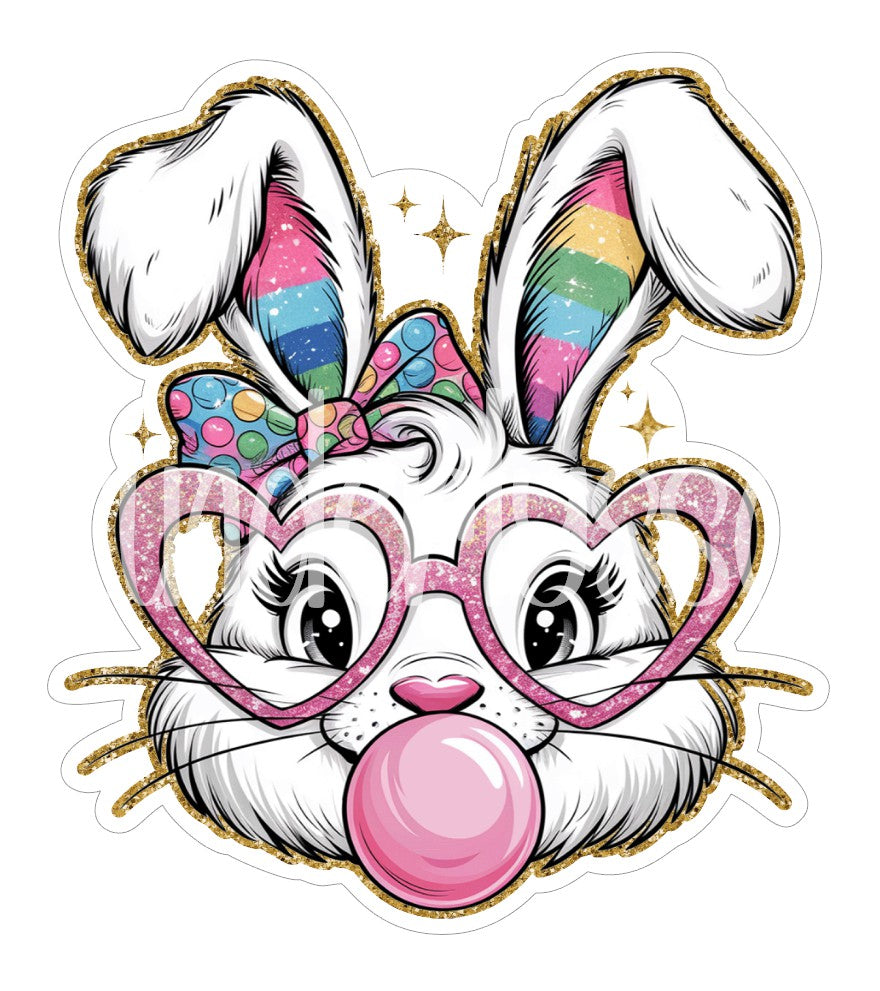 Easter Bunny Blowing Bubble Cardstock Silicone Mold, Aroma Bead Molds, Premium Cardstock Images