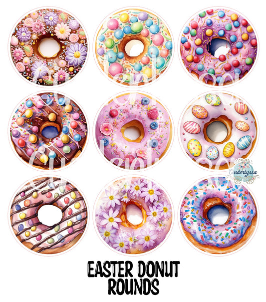 2.5 inch Round Food: Donut Easter Cardstock Only for freshies: Cardstock Silicone Mold, Premium Cardstock Images - NO MOLD