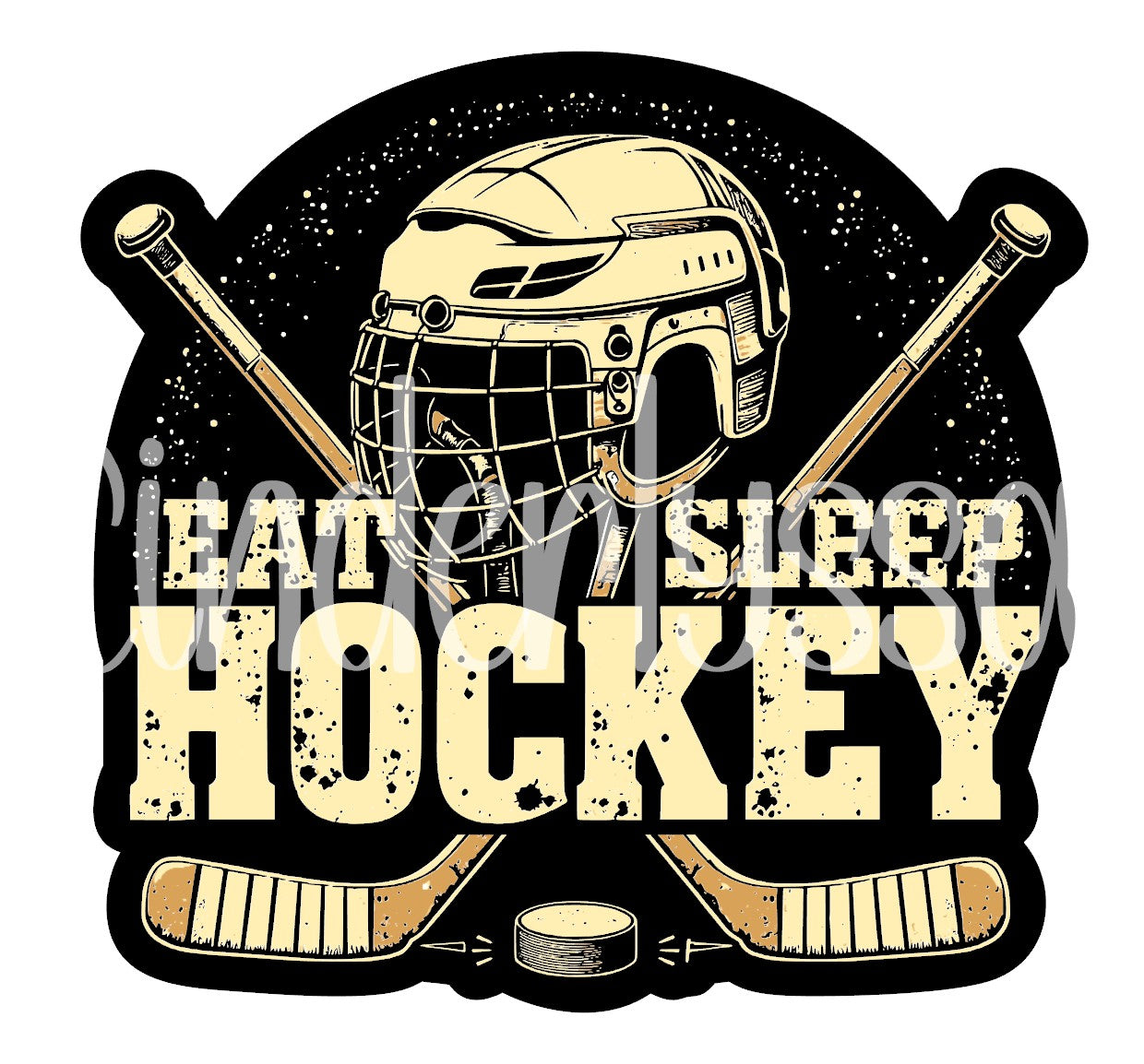 Eat Sleep Hockey Cardstock Silicone Mold, Aroma Bead Molds, Premium Cardstock Images