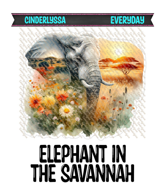 Elephant In The Savannah Cardstock Silicone Mold, Aroma Bead Molds, Premium Cardstock Images