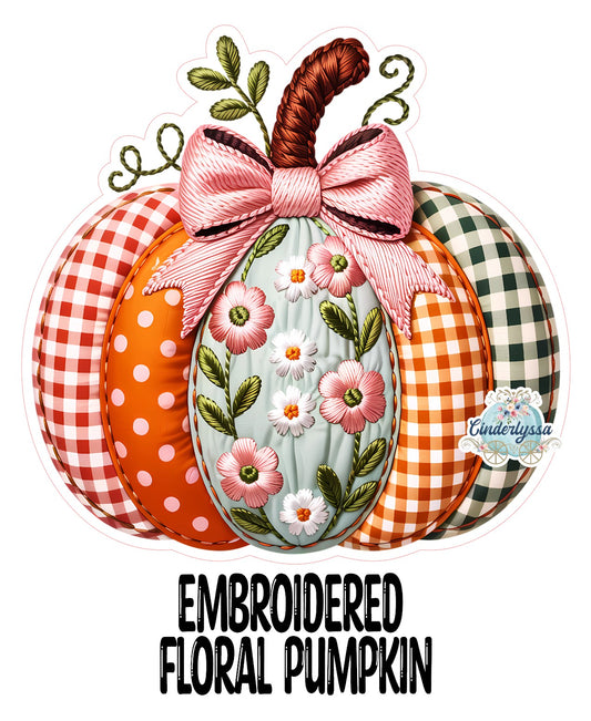 Embroidered Floral Pumpkin Cardstock Silicone Mold, Aroma Bead Molds, Premium Cardstock Images