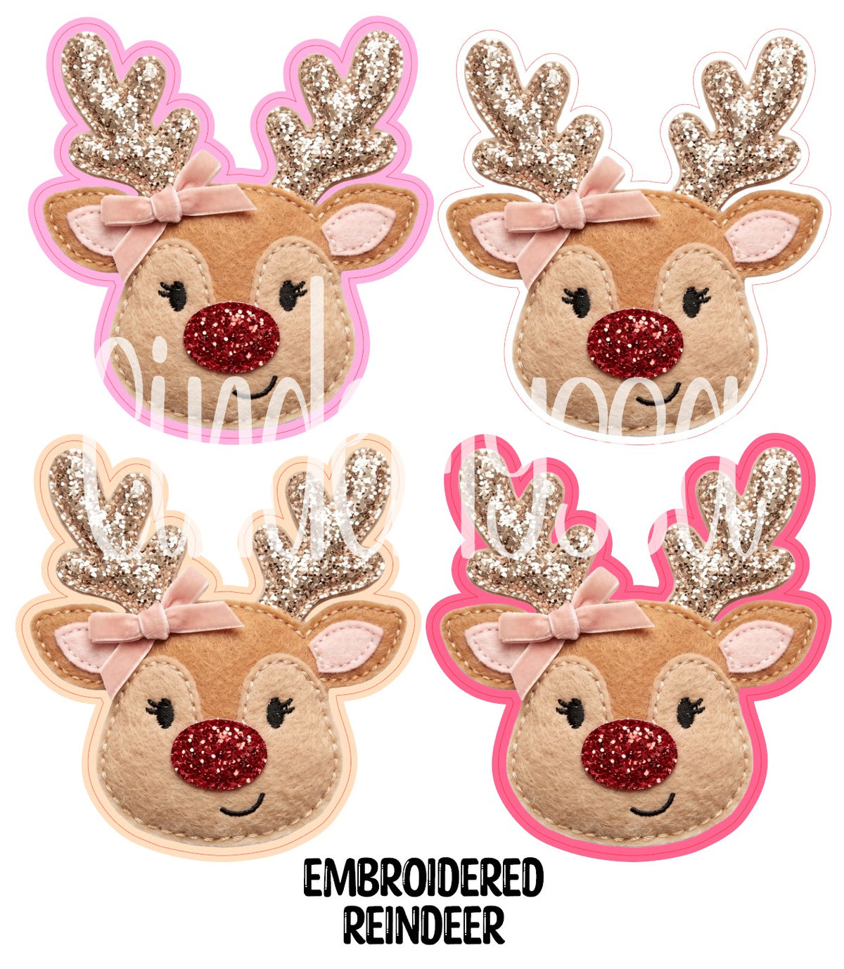 Embroidered Reindeer Cardstock Silicone Mold, Aroma Bead Molds, Premium Cardstock Images