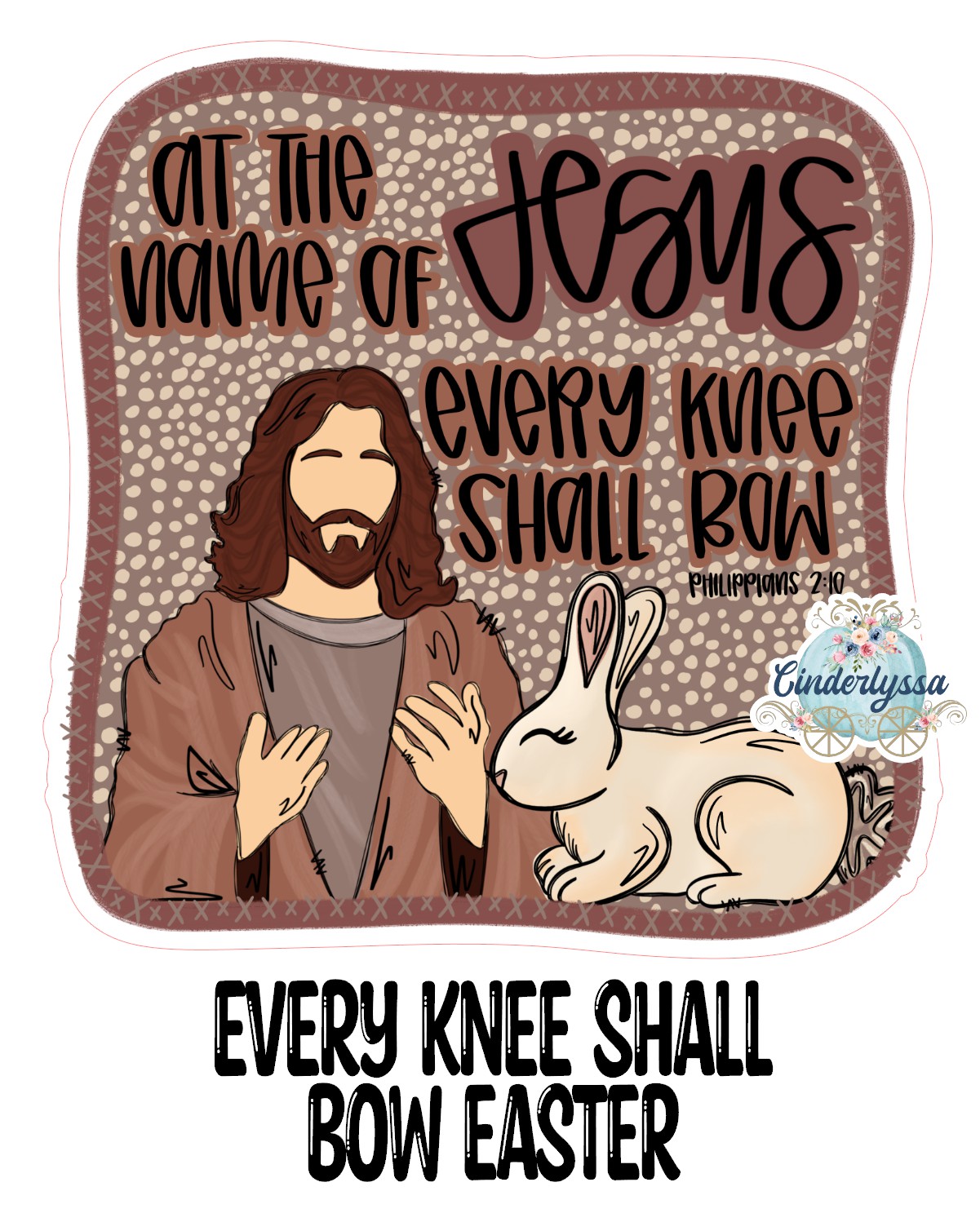 Every Knee Shall Bow Easter Cardstock Silicone Mold, Aroma Bead Molds, Premium Cardstock Images