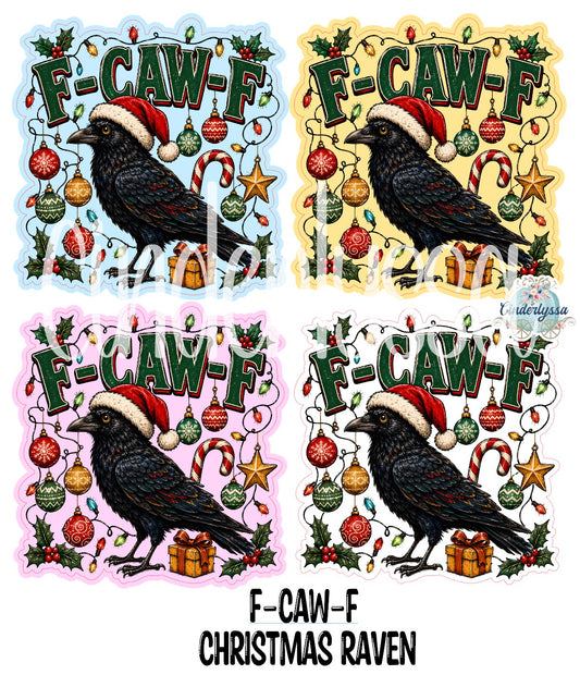F-Caw-F Christmas Raven Cardstock Silicone Mold, Aroma Bead Molds, Car Freshies, Premium Cardstock Images