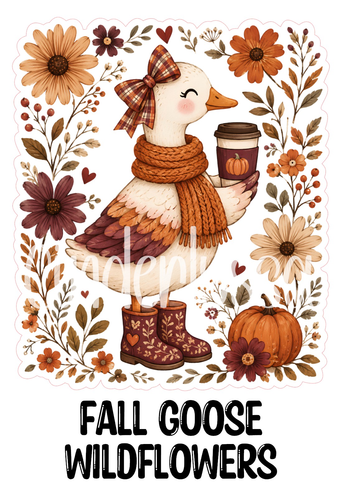 Fall Goose Wildflowers Cardstock Silicone Mold, Aroma Bead Molds, Premium Cardstock Images