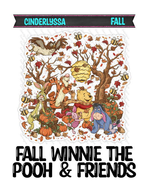 Fall Winnie The Pooh and Friends Cardstock Silicone Mold, Aroma Bead Molds, Premium Cardstock Images