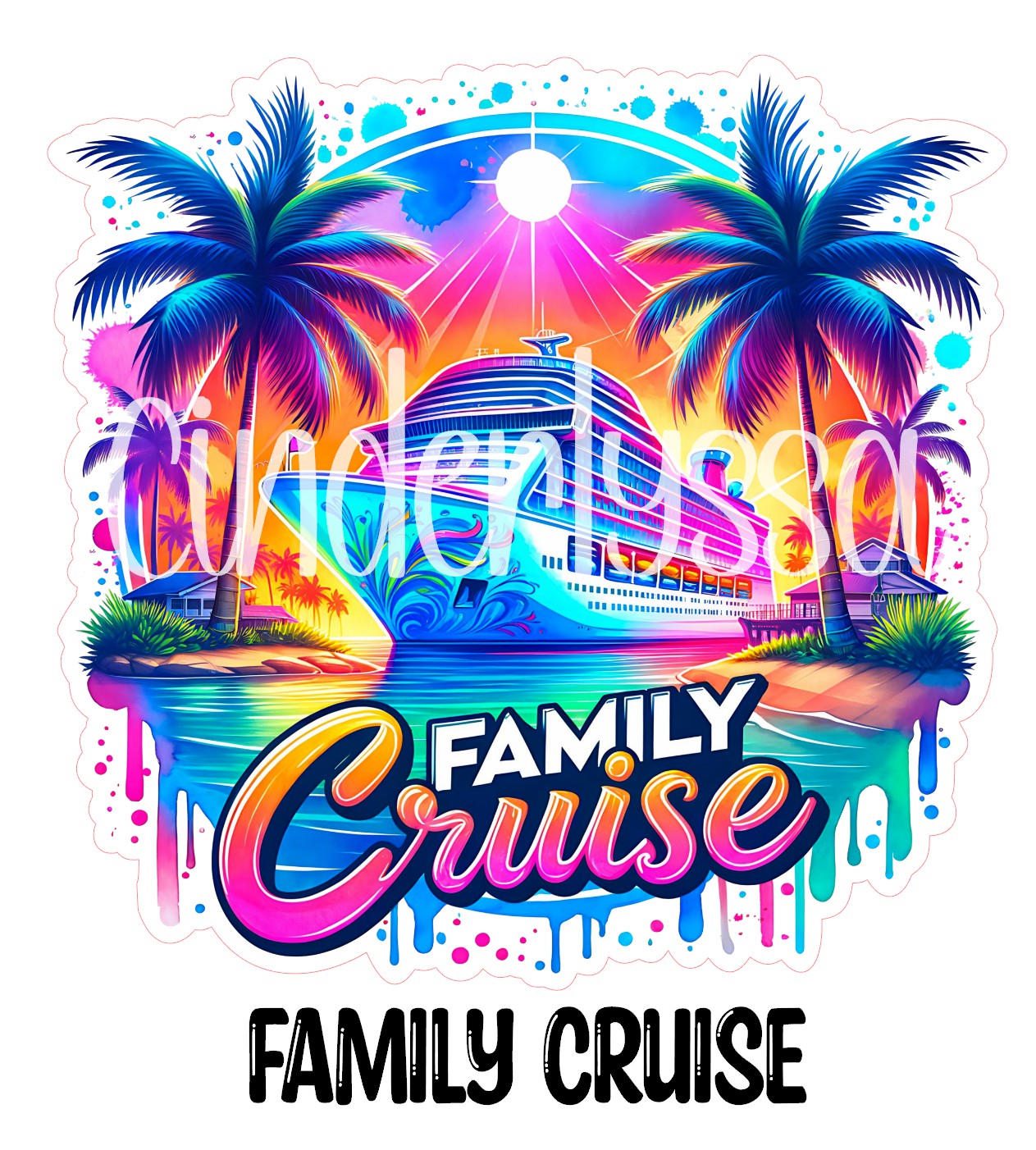 Family Cruise Cardstock Silicone Mold, Aroma Bead Molds, Premium Cardstock Images