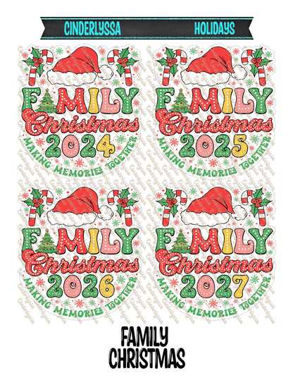 Family Christmas Cardstock Silicone Mold, Aroma Bead Molds, Premium Cardstock Images