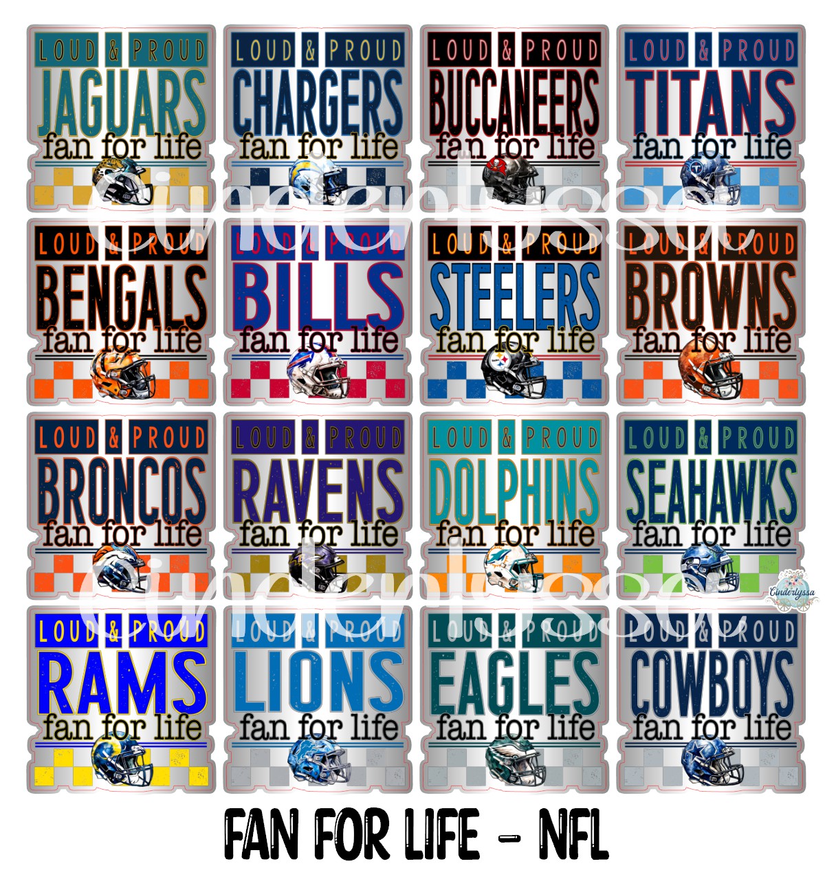 Fan For Life - NFL Cardstock Silicone Mold, Aroma Bead Molds, Car Freshies, Premium Cardstock Images