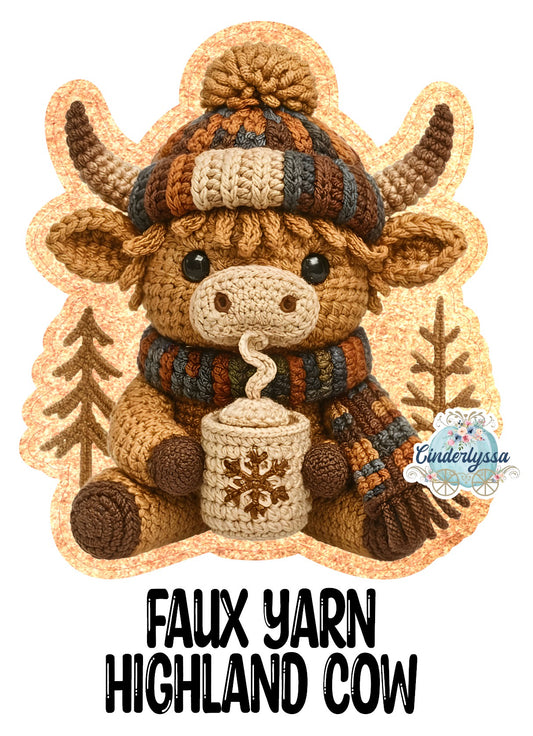 Faux Yarn Highland Cow Cardstock Silicone Mold, Aroma Bead Molds, Premium Cardstock Images