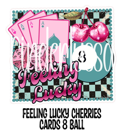 Feeling Lucky Dice Cherries, Cards, and 8 Ball Cardstock Silicone Mold, Aroma Bead Molds, Car Freshies, Premium Cardstock Images