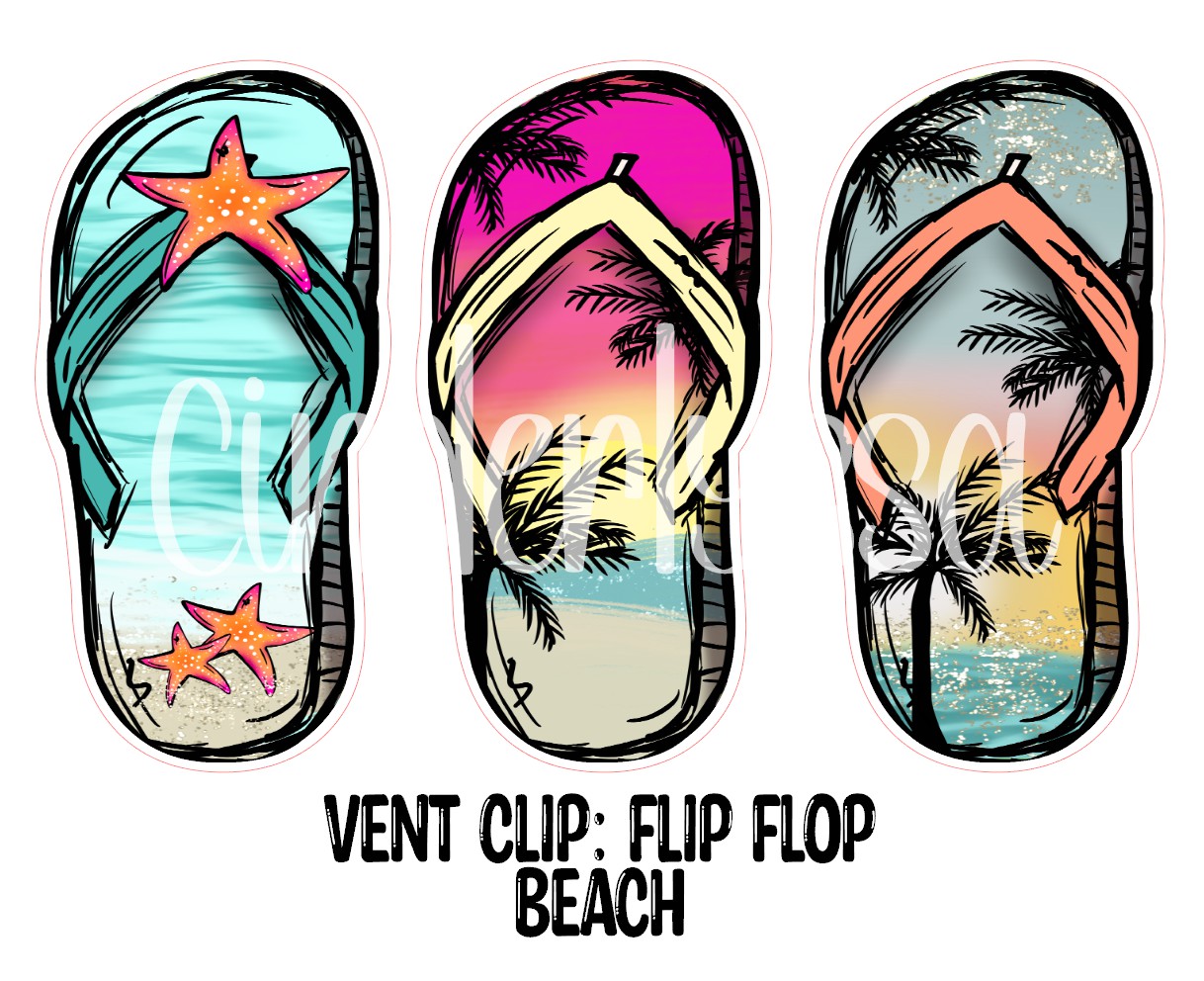 VENT CLIP: Flip Flop Two Cavity Small Vent Clip Size Cardstock Silicone Mold, Aroma Bead Molds, Premium Cardstock Images