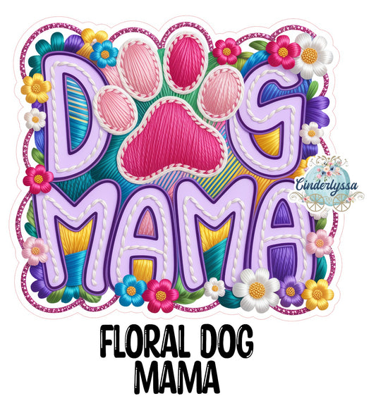 Floral Dog Mama Cardstock Silicone Mold, Aroma Bead Molds, Premium Cardstock Images