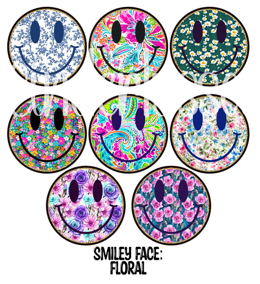 3 inch Round Smiley Face: Floral Cardstock Only for freshies - NO MOLD, for Aroma Bead Molds, Premium Cardstock