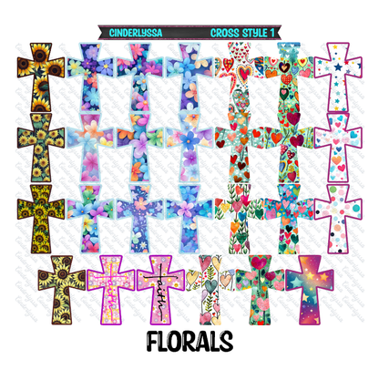 Cross Style 1: Christmas, Fall, Western, Burlap, Stained Glass Flowers Cardstock Silicone Mold, Aroma Bead Molds