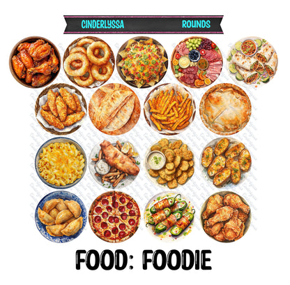 3.75 inch Round Food: Foodie for Cardstock Silicone Mold, for Aroma Bead Molds, Premium Cardstock Images