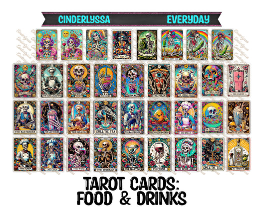 Tarot Cards: Food & Drinks Dual Cavity Cardstock Silicone Mold, Aroma Bead Molds, Premium Cardstock Images