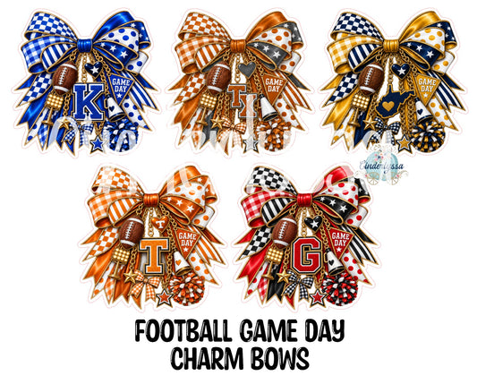Football Game Day Charm Bows Cardstock Silicone Mold, Aroma Bead Molds, Premium Cardstock Images