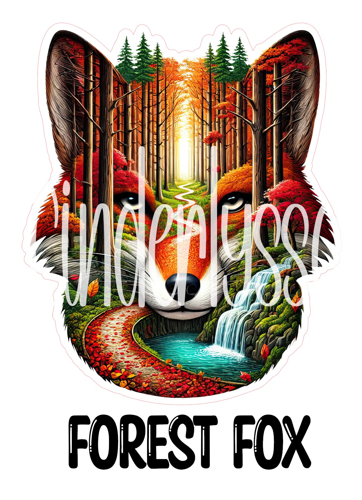 Forest Fox Silhouette Cardstock Silicone Mold, Aroma Bead Molds, Premium Cardstock Images