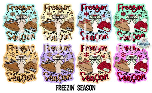 Freezin' Season Cardstock Silicone Mold, Aroma Bead Molds, Car Freshies, Premium Cardstock Images