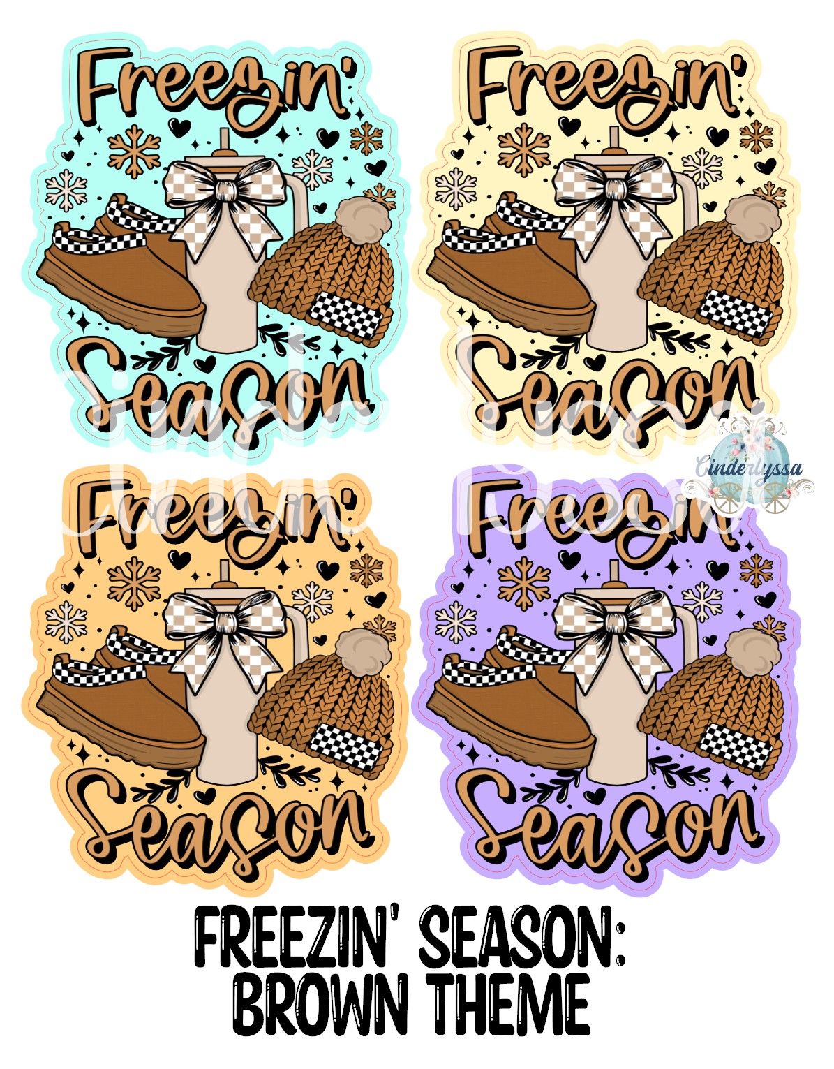 Freezin' Season Cardstock Silicone Mold, Aroma Bead Molds, Car Freshies, Premium Cardstock Images