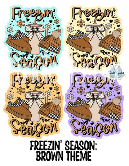Freezin' Season Cardstock Silicone Mold, Aroma Bead Molds, Car Freshies, Premium Cardstock Images