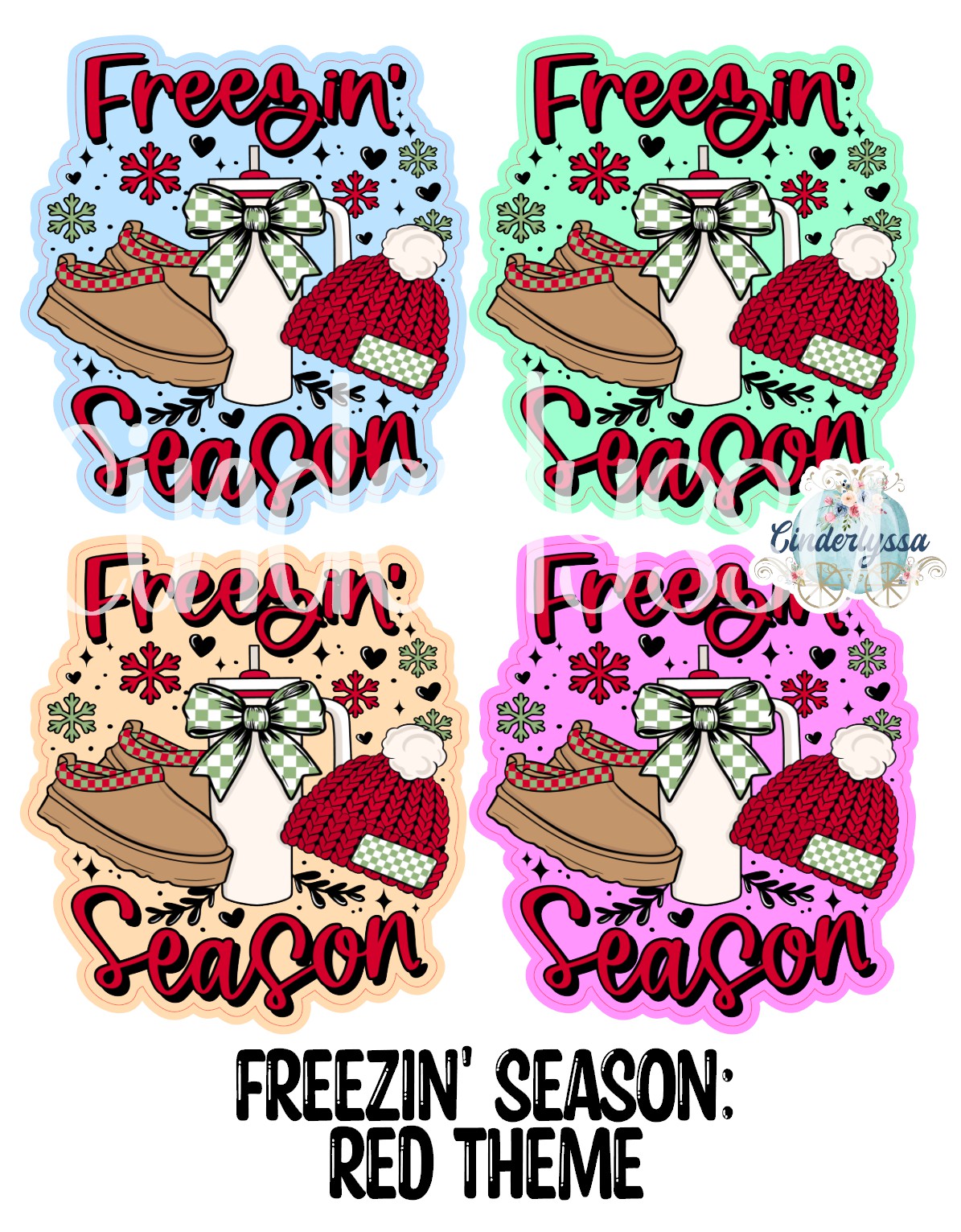 Freezin' Season Cardstock Silicone Mold, Aroma Bead Molds, Car Freshies, Premium Cardstock Images