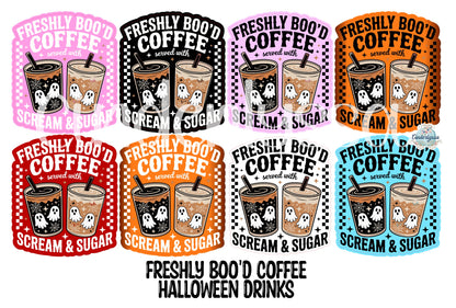 Freshly Boo'd Coffee Halloween Drinks Cardstock Silicone Mold, Aroma Bead Molds, Premium Cardstock Images