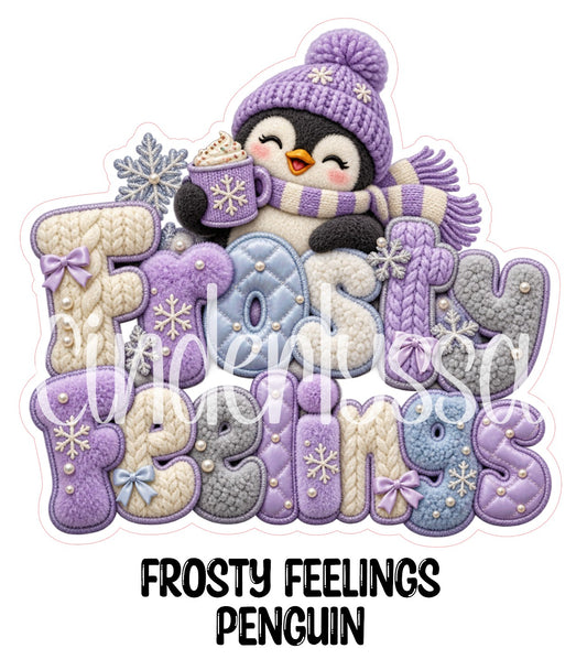 Frosty Feelings Penguin Cardstock Silicone Mold, Aroma Bead Molds, Premium Cardstock Images, Car Freshies
