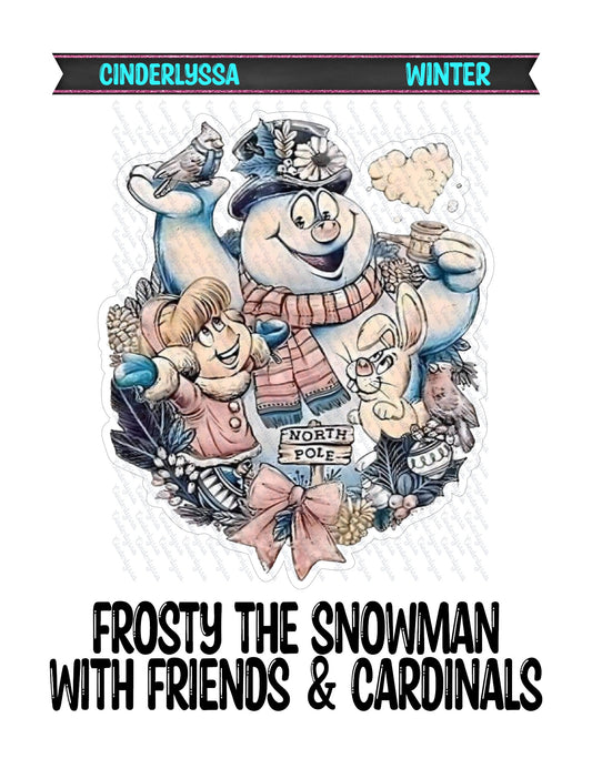 Frosty the Snowman with Friends & Cardinals Car Cardstock Silicone Mold, Aroma Bead Molds