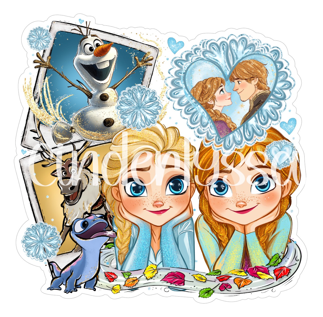 Frozen Collage: Arendelle, Let it go, Enchanted forest Frozen Cardstock Silicone Mold, Aroma Bead Molds, Premium Cardstock Images