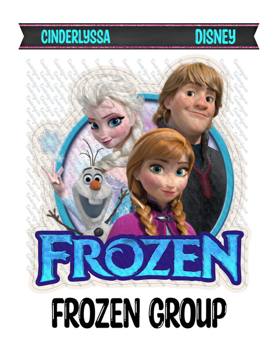 Frozen Group: Elsa, Anna, Olaf & Kristoff Cardstock Silicone Mold, Aroma Bead Molds, Premium Cardstock Images