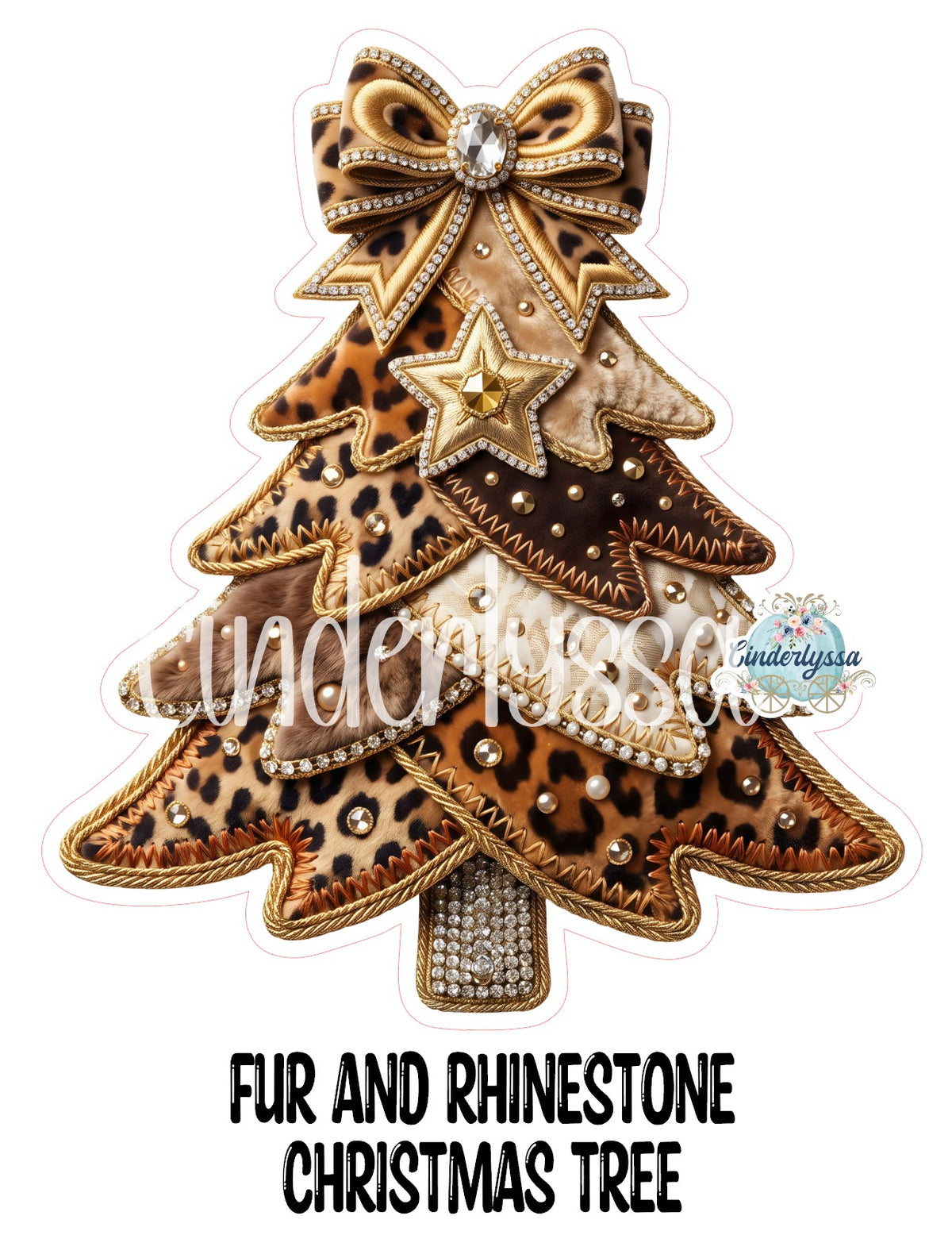 Fur and Rhinestone Christmas Tree Cardstock Silicone Mold, Aroma Bead Molds, Car Freshies, Premium Cardstock Images