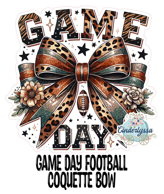 Game Day Football Coquette Bow Cardstock Silicone Mold, Aroma Bead Molds, Premium Cardstock