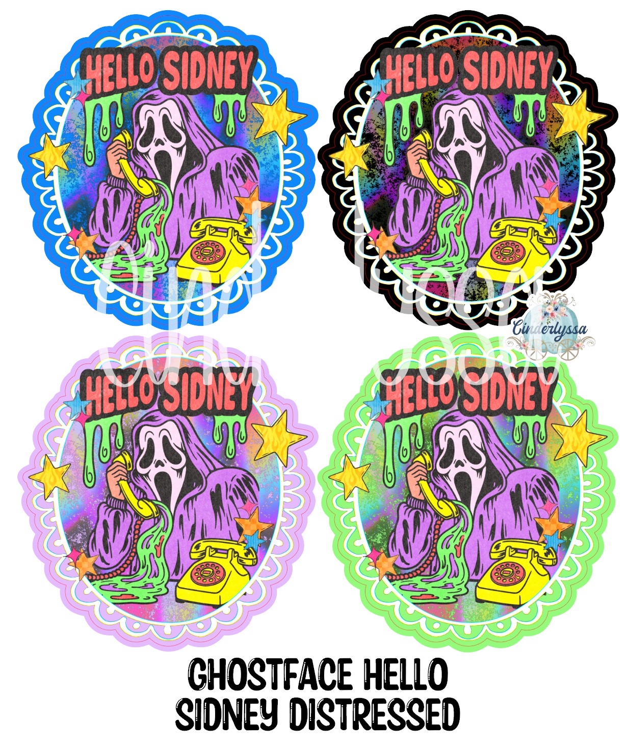 Ghostface Hello Sidney Distressed Cardstock Silicone Mold, Aroma Bead Molds, Premium Cardstock Images