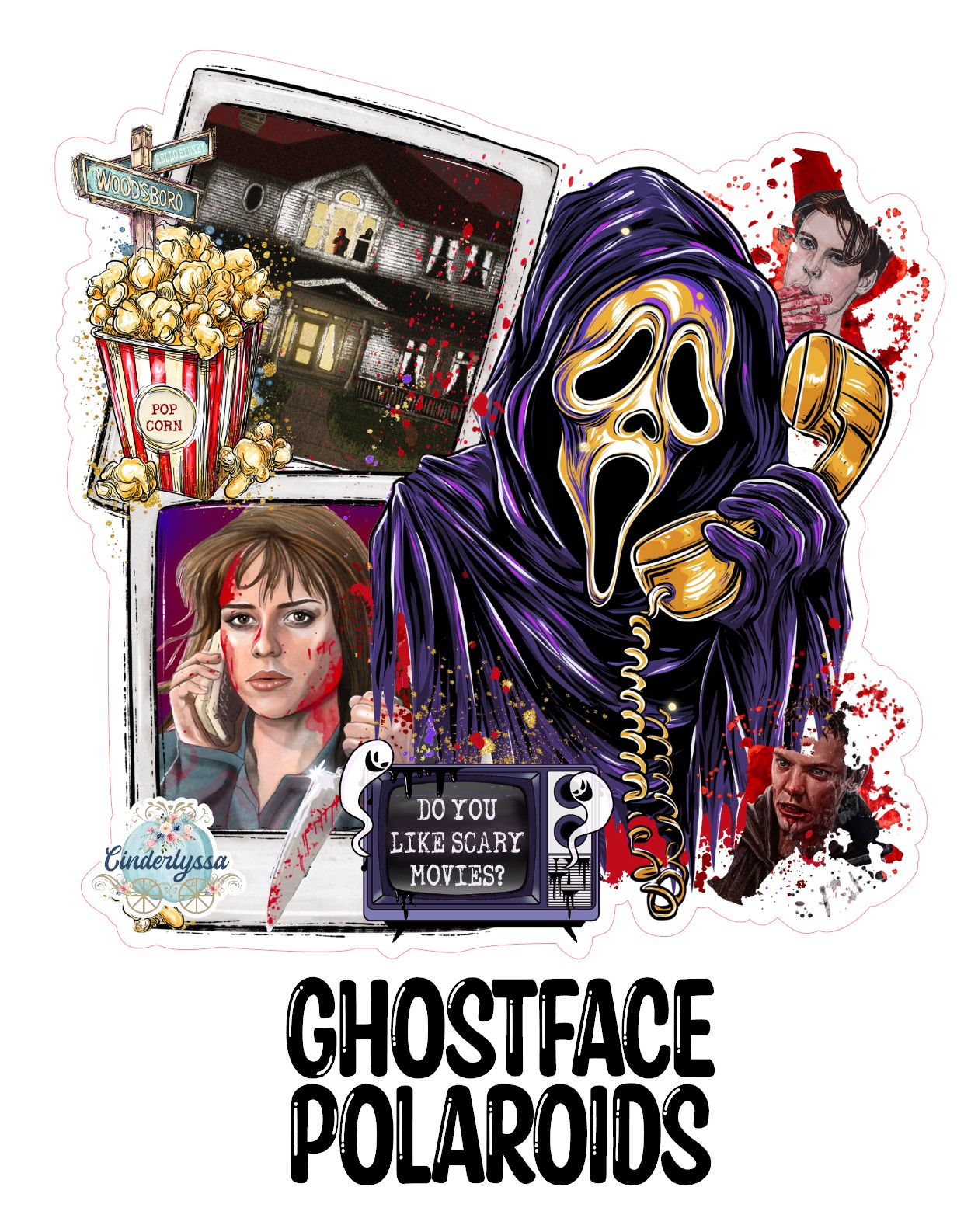 Ghostface Polaroids Cardstock Silicone Mold, Aroma Bead Molds, Premium Cardstock Images