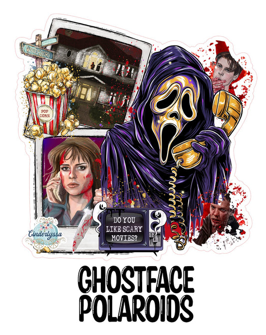 Ghostface Polaroids Cardstock Silicone Mold, Aroma Bead Molds, Premium Cardstock Images