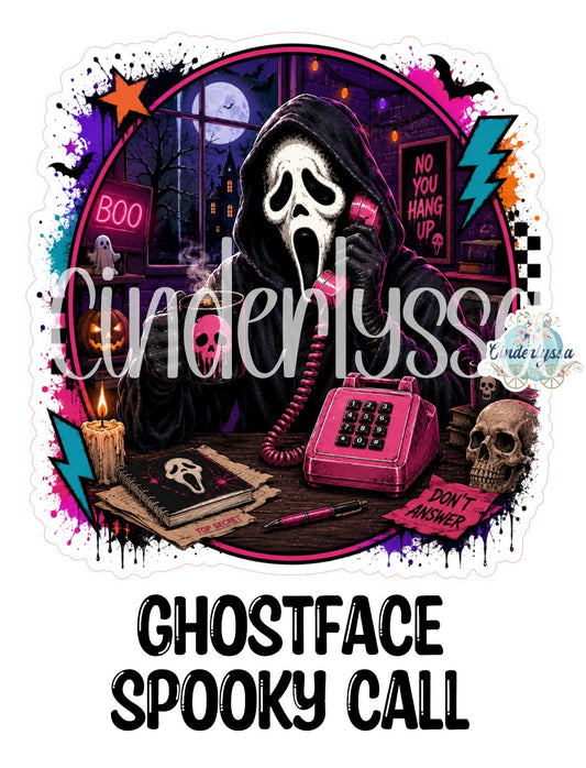 Ghostface Spooky Call Cardstock Silicone Mold, Aroma Bead Molds, Premium Cardstock Images