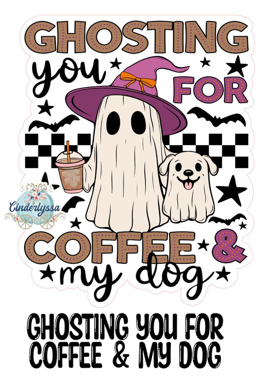 Ghosting You For Coffee & My Dog Cardstock Silicone Mold, Aroma Bead Molds, Car Freshies, Premium Cardstock Images